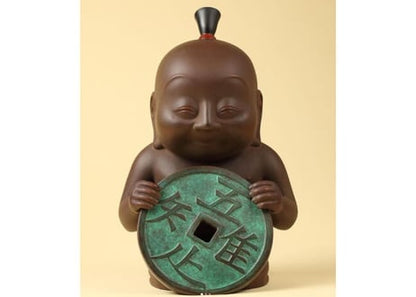 【お問合せ作品】籔内佐斗司 2022 新作ブロンズ 「守銭童子」 88体限定